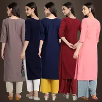 Fancy Crepe Kurtis For Women Pack Of 5-thumb1