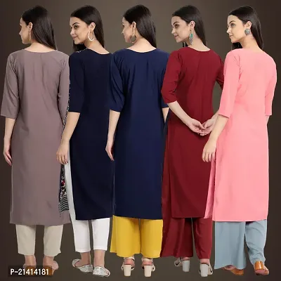 Fancy Crepe Kurtis For Women Pack Of 5-thumb2