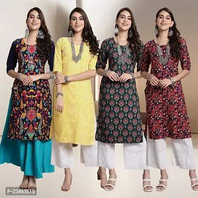 Fancy Crepe Kurtis for Women Pack Of 4