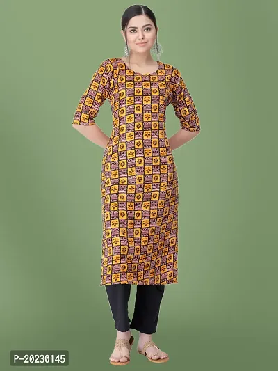 Stylish Crepe Printed Kurti For Women-thumb0