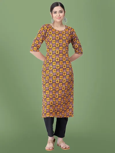 Fancy Crepe Printed Casual Kurta With Bottom Set