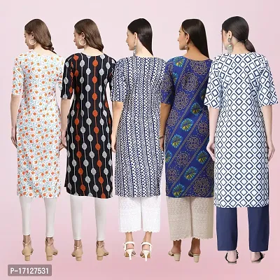 Women Stylish Crepe Printed Straight Kurta-thumb2