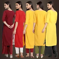 Fancy Crepe Kurtis For Women Pack Of 5-thumb1