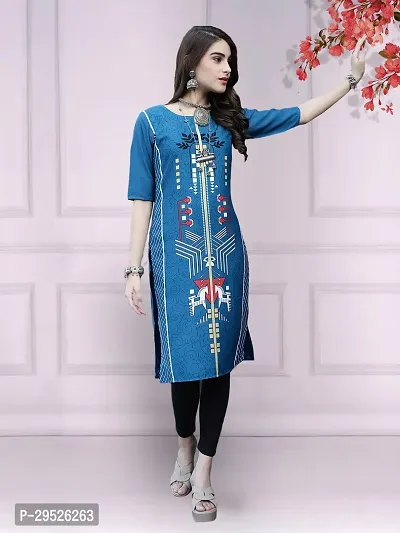 Stylish Multicoloured Crepe Stitched Kurta For Women Combo Of 2-thumb3