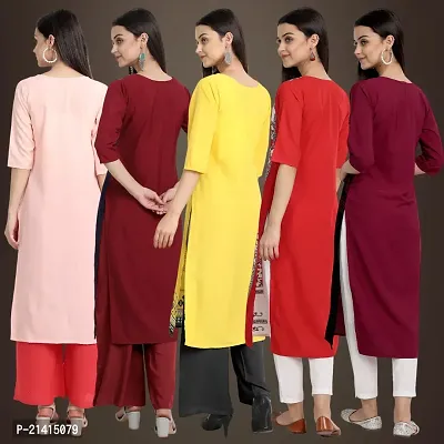 Fancy Crepe Kurtis For Women Pack Of 5-thumb2