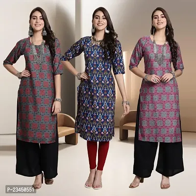 Fancy Rayon Kurtis For Women Pack Of 3