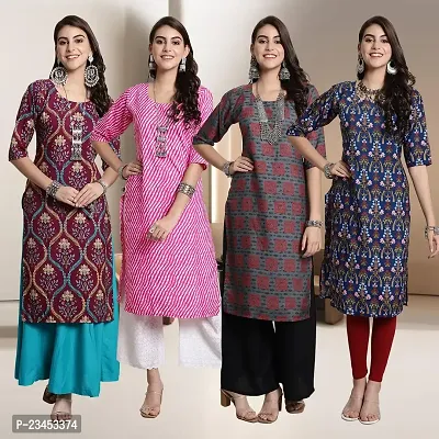 Fancy Crepe Kurtis for Women Pack Of 4