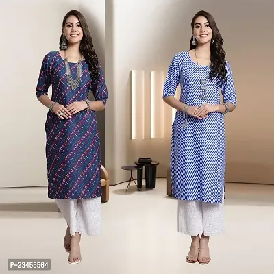 Fancy Rayon Kurtis For Women Pack Of 2