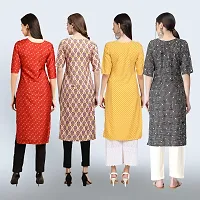 Women Stylish Crepe Straight Kurta-thumb1