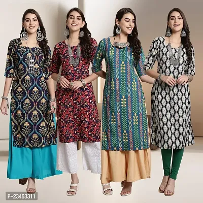 Fancy Crepe Kurtis for Women Pack Of 4