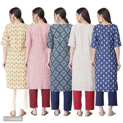 New Crepe Printed Kurtis Combo For Women Pack Of 5-thumb2