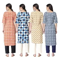 New Crepe Combo Printed Kurtis For Women Pack Of 4-thumb1