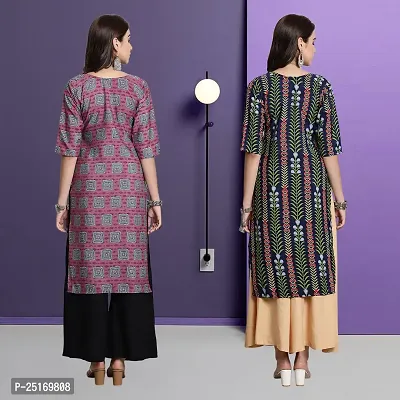 Fancy Crepe Kurtas For Women Pack Of 2-thumb2