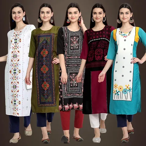 Stylish Fancy Kurtis Pack Of 5