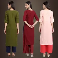 Fancy Crepe Kurtis for Women Pack Of 3-thumb1