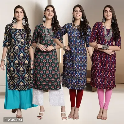 Fancy Crepe Kurtis for Women Pack Of 4-thumb0