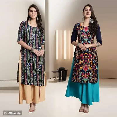 Fancy Rayon Kurtis For Women Pack Of 2