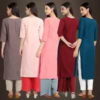 Fancy Crepe Kurtis For Women Pack Of 5-thumb1