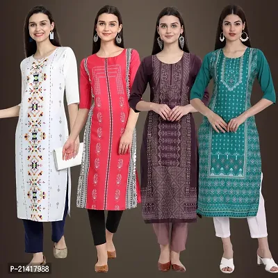 Fancy Crepe Kurtis for Women Pack Of 4-thumb0