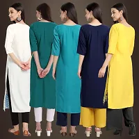 Fancy Crepe Kurtis For Women Pack Of 5-thumb1