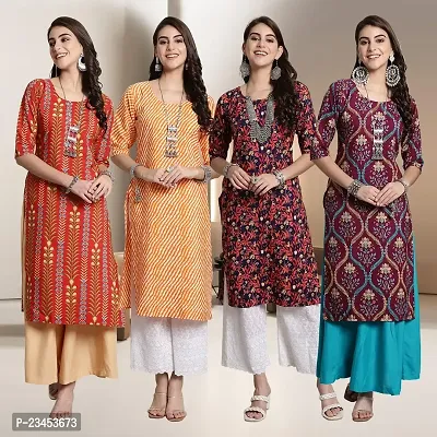 Fancy Crepe Kurtis for Women Pack Of 4