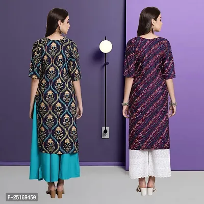 Fancy Crepe Kurtas For Women Pack Of 2-thumb2