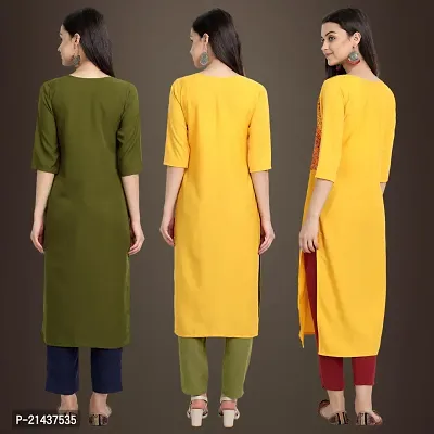 Fancy Crepe Kurtis for Women Pack Of 3-thumb2