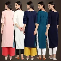 Fancy Crepe Kurtis For Women Pack Of 5-thumb1