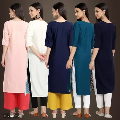 Fancy Crepe Kurtis For Women Pack Of 5-thumb2