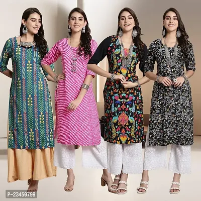 Fancy Crepe Kurtis for Women Pack Of 4