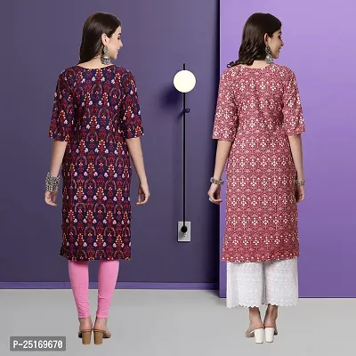 Fancy Crepe Kurtas For Women Pack Of 2-thumb2