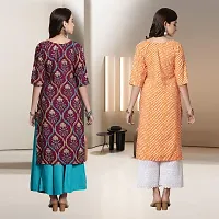 Fancy Rayon Kurtis For Women Pack Of 2-thumb1