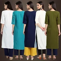 Fancy Crepe Kurtis For Women Pack Of 5-thumb1