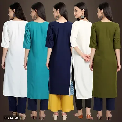 Fancy Crepe Kurtis For Women Pack Of 5-thumb2