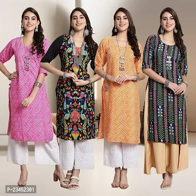 Fancy Crepe Kurtis for Women Pack Of 4