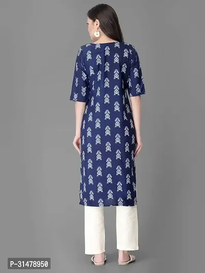 Stylish Crepe Printed Straight Kurta With Pant Set For Women-thumb3