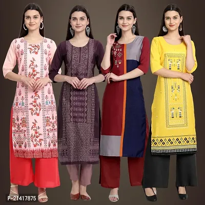 Fancy Crepe Kurtis for Women Pack Of 4