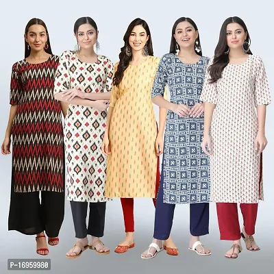 Women Stylish Crepe Printed Staright Kurta-thumb0