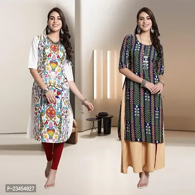 Fancy Rayon Kurtis For Women Pack Of 2