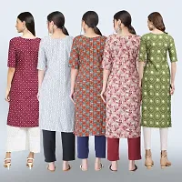 Women Stylish Crepe Printed Staright Kurta-thumb1