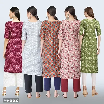 Women Stylish Crepe Printed Staright Kurta-thumb2