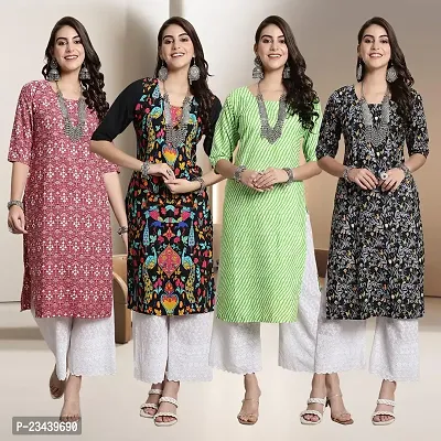 Fancy Crepe Kurtis for Women Pack Of 4