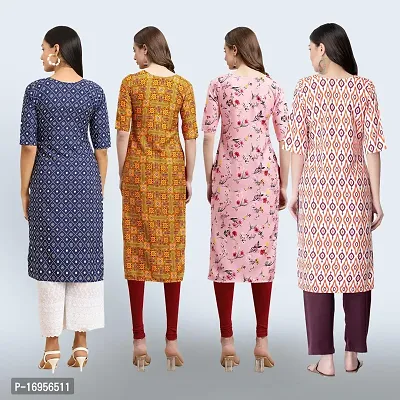 Women Stylish Crepe Straight Kurta-thumb2