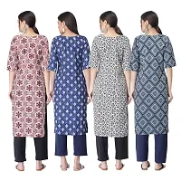 New Crepe Combo Printed Kurtis For Women Pack Of 4-thumb1