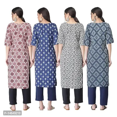 New Crepe Combo Printed Kurtis For Women Pack Of 4-thumb2