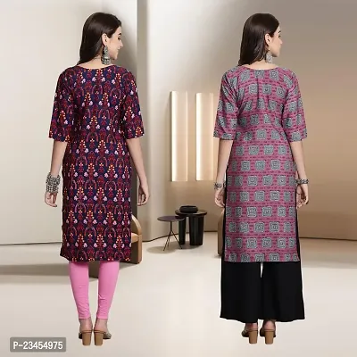 Fancy Rayon Kurtis For Women Pack Of 2-thumb2