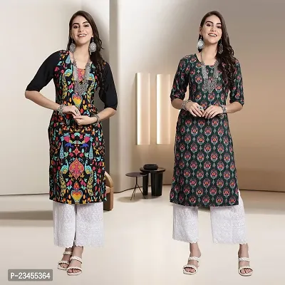 Fancy Rayon Kurtis For Women Pack Of 2