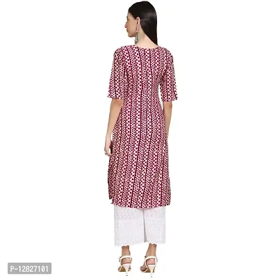 Women Crepe Digital Printed Straight Kurti { Pack of 5 }-thumb3