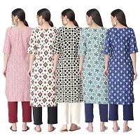 New Crepe Printed Kurtis Combo For Women Pack Of 5-thumb1