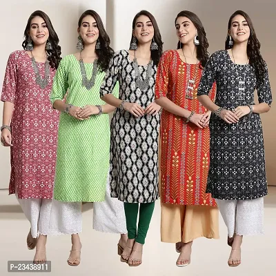 Fancy Crepe Kurtis For Women Pack Of 5